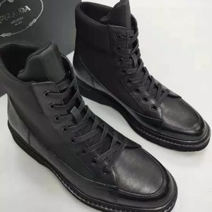 New Prada Boots Leather Black Size 39